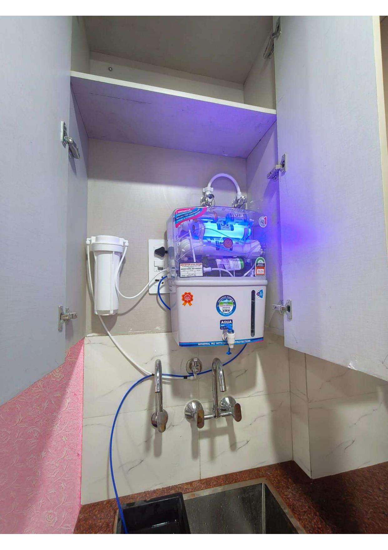RO purifier cabinet install